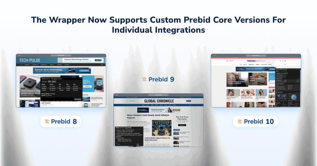 Custom prebid versions